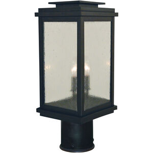 Bournemouth 2 Light 15.5 inch Mission Brown Outdoor Post Mount in Aerolite