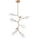 Aalto LED 37.1 inch Novel Brass Chandelier Ceiling Light, Modern Vine