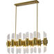 Canada 20 Light 12.2 inch Satin Brass Chandelier Ceiling Light