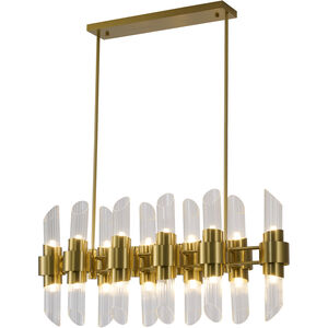 Canada 20 Light 12.2 inch Satin Brass Chandelier Ceiling Light