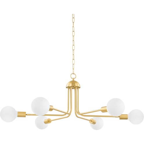 Blakely 6 Light 16 inch Aged Brass Chandelier Ceiling Light