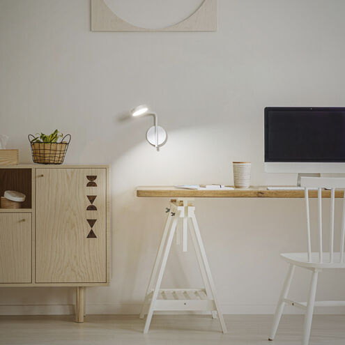 Elbo Reading Light Wall Light in 2700K, White, dweLED