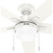 Anisten 52 inch Fresh White with Fresh White/Light Oak Blades Ceiling Fan