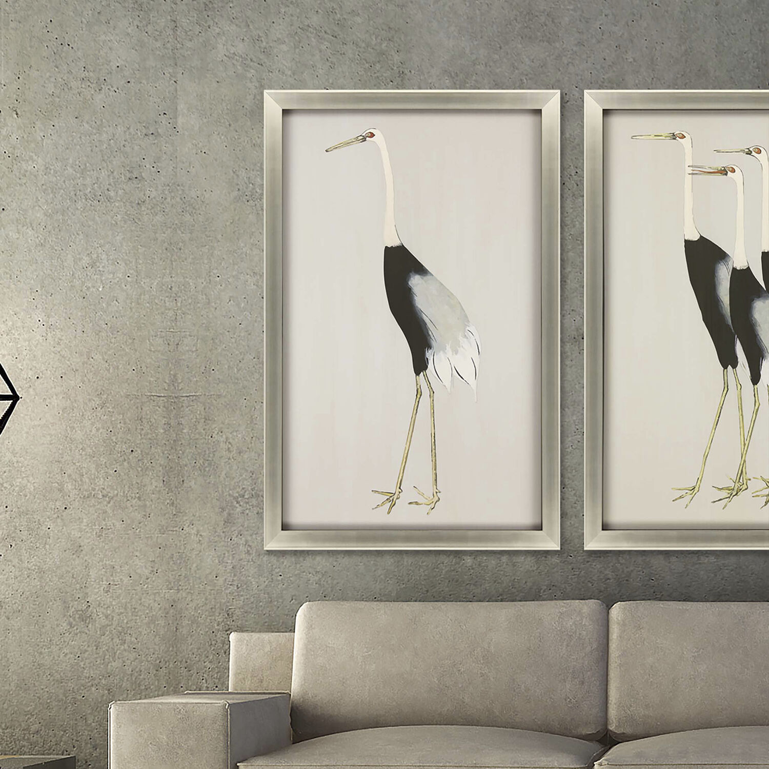 Birds of a Feather Flock Together Multi and Neutral and Black and Gray Framed Art, The Studio
