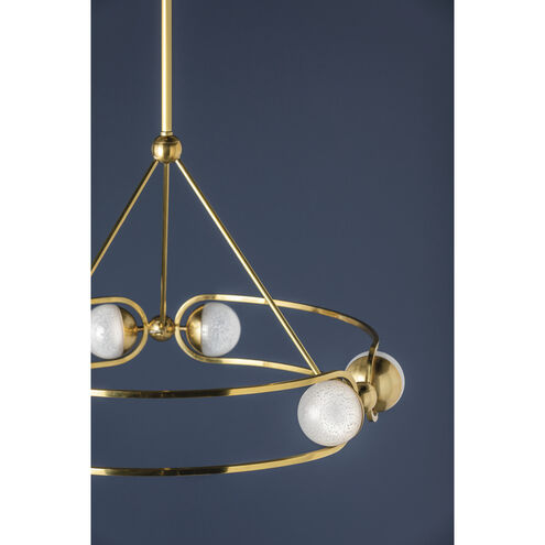 Hartford LED 30.5 inch Aged Brass Chandelier Ceiling Light