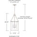 Cooper 4 Light 11.75 inch Brushed Nickel Pendant Ceiling Light