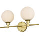 Cordelia 2 Light 19 inch Brass Bath Sconce Wall Light