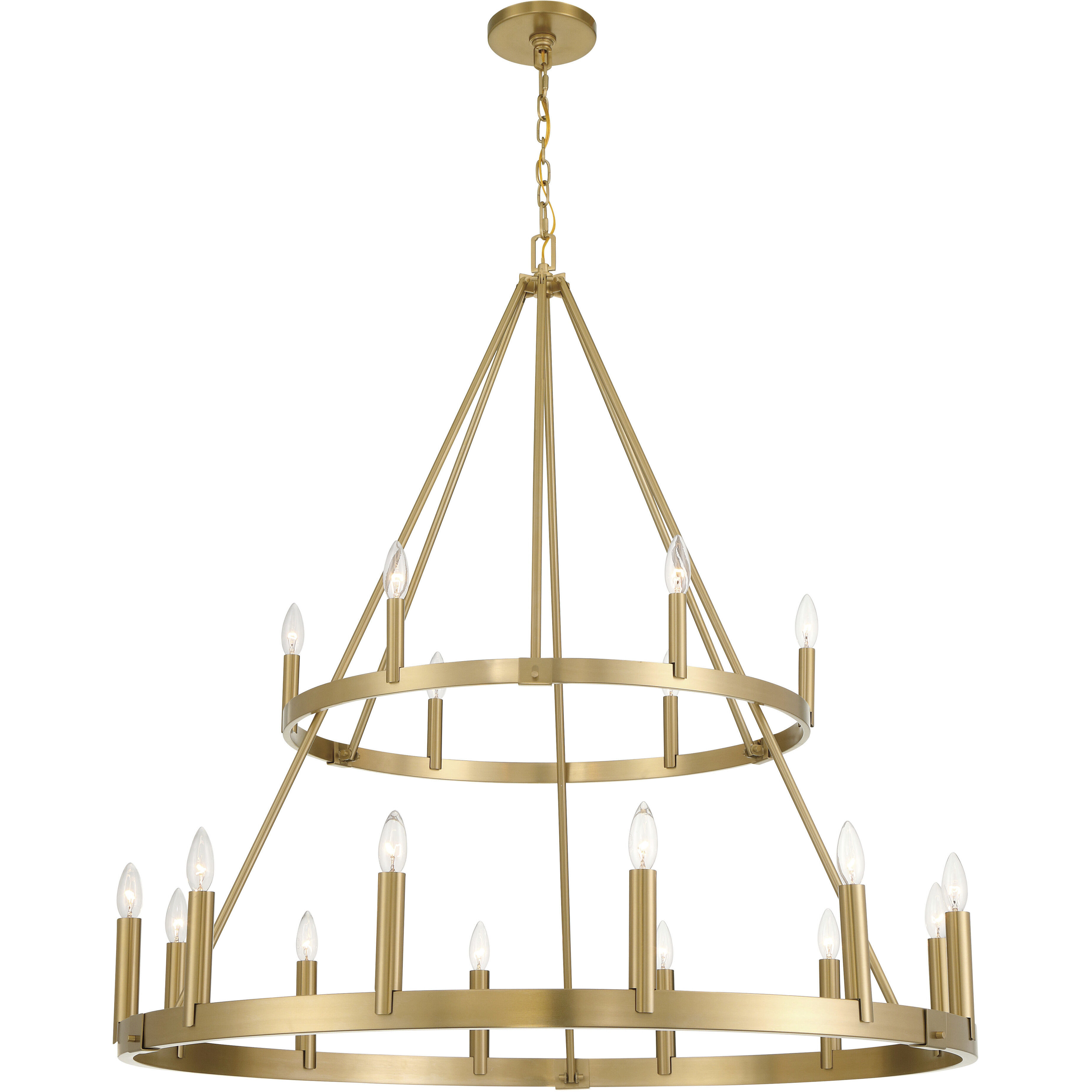 Dutton 18 Light 42.75 inch Signature Brass Chandelier Ceiling Light