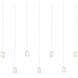 Dove 7 Light 57 inch White and Silver Multi-Drop Pendant Ceiling Light