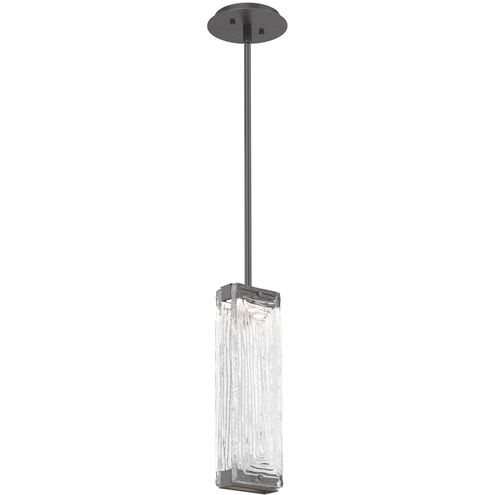 Tabulo LED Graphite Pendant Ceiling Light in 3000K LED, Linea Cast