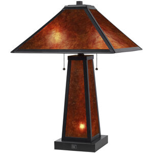 Nogales 23.5 inch 60.00 watt Amber Mica Table Lamp Portable Light
