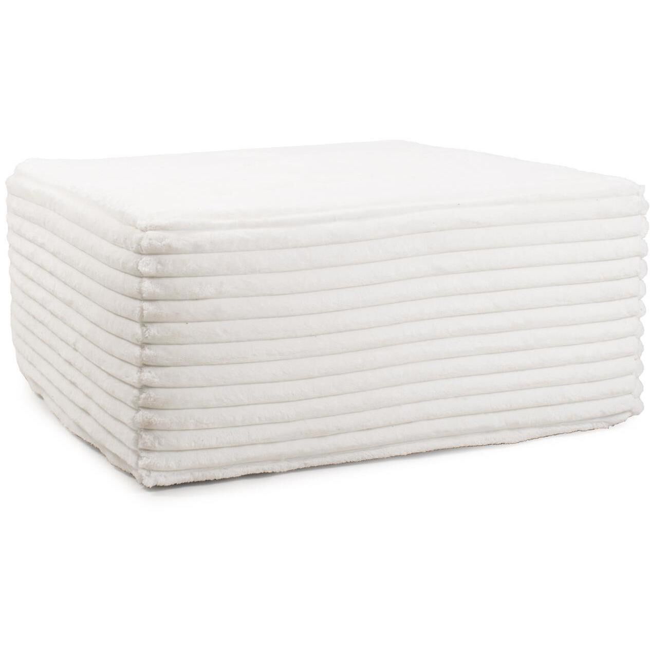 Shar Pei Universal 18 inch White Ottoman