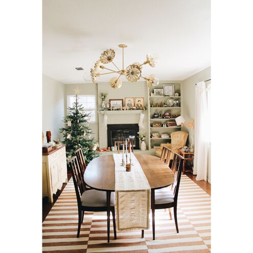 Alyssa 8 Light 42 inch Aged Brass Chandelier Ceiling Light