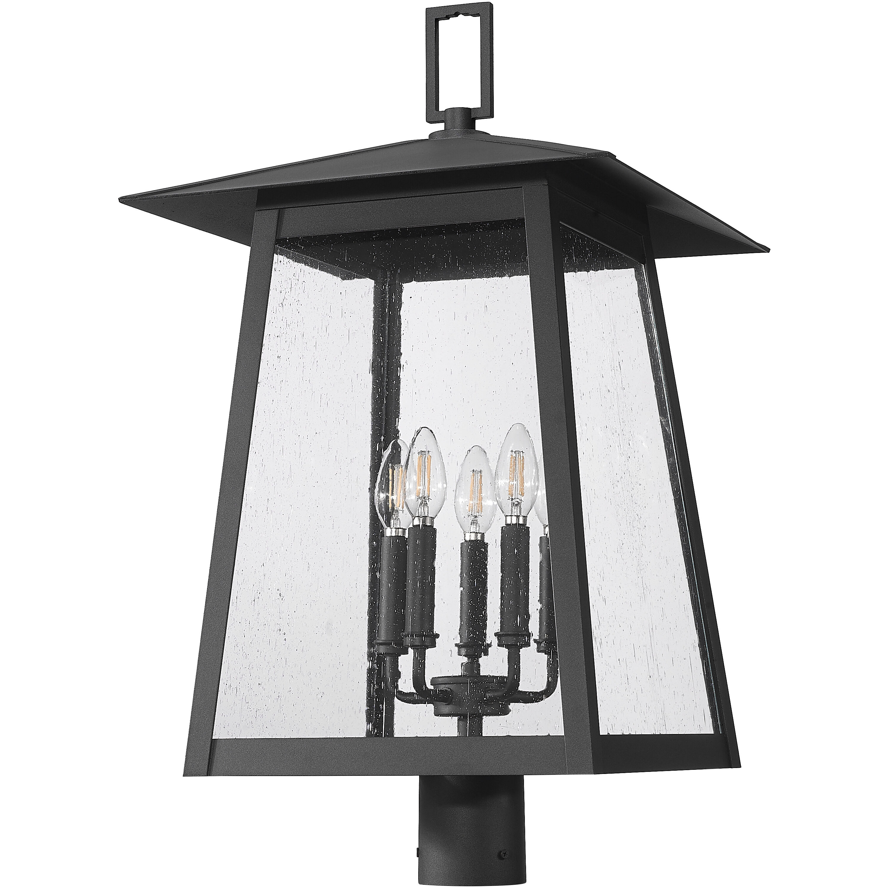 Rainer 5 Light 27.5 inch Black Outdoor Post Mounted Fixture in G9