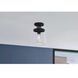 Melina 1 Light 6.75 inch Matte Black with Clear Flush Mount Ceiling Light
