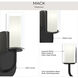 Mack 1 Light 4.75 inch Matte Black Wall Sconce Wall Light