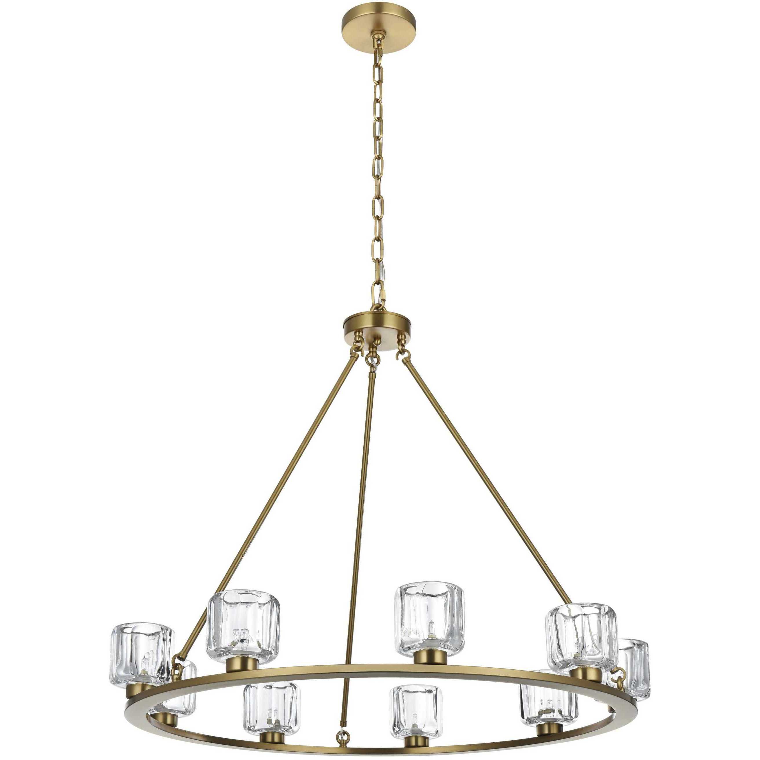 Cadence 9 Light 36 inch Satin Gold Chandelier Ceiling Light
