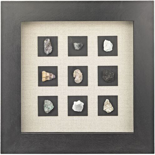 Mineral Study Multicolor with Black Dimensional Wall Art