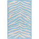 Leap Frog 90 X 60 inch Blue and Neutral Area Rug, Poly Acrylic