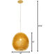 Urchin 1 Light 13 inch Gold Pendant Ceiling Light