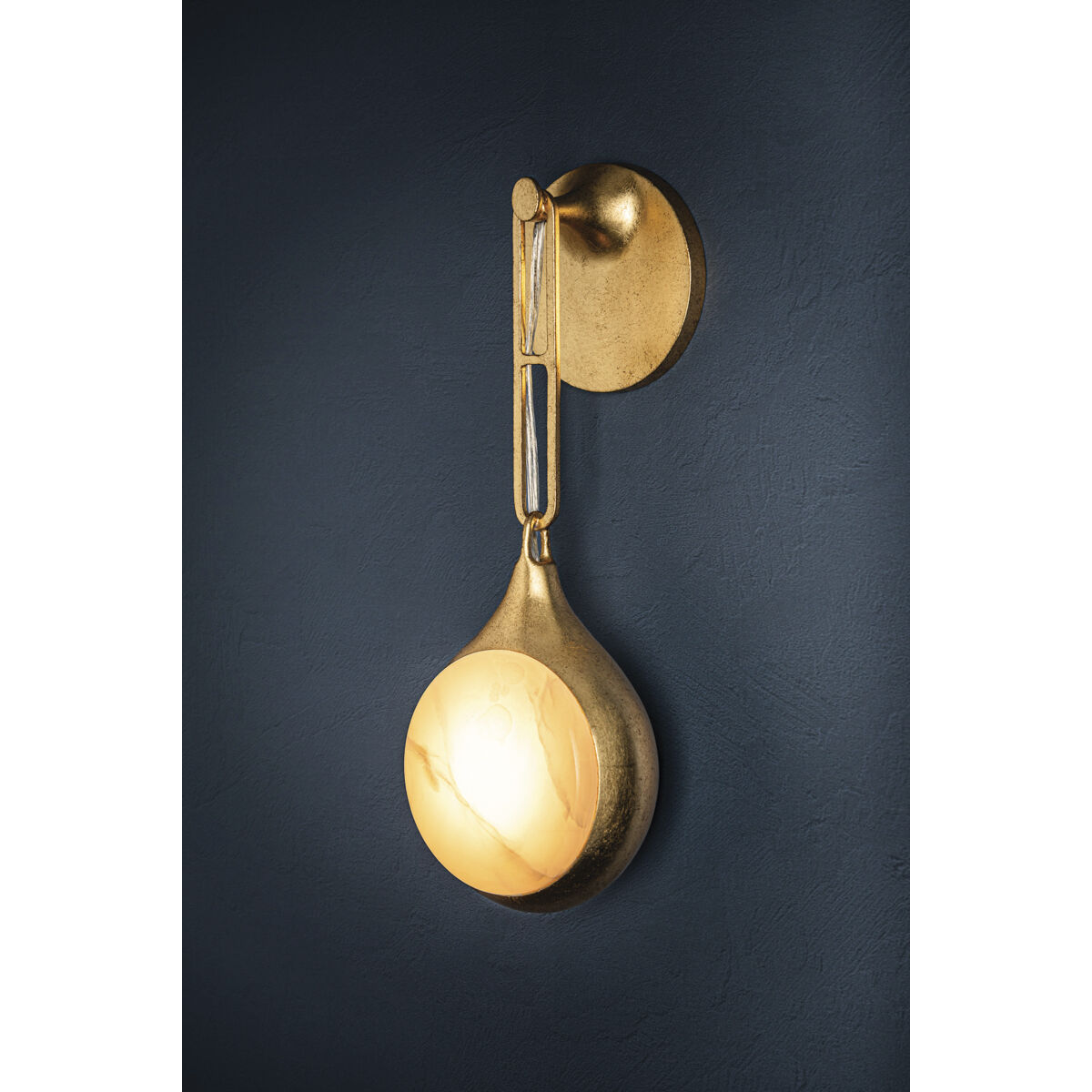 Riviere LED 6 inch Vintage Gold Leaf Wall Sconce Wall Light