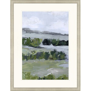 Here Comes the Sun Green and Neutral and White Framed Art