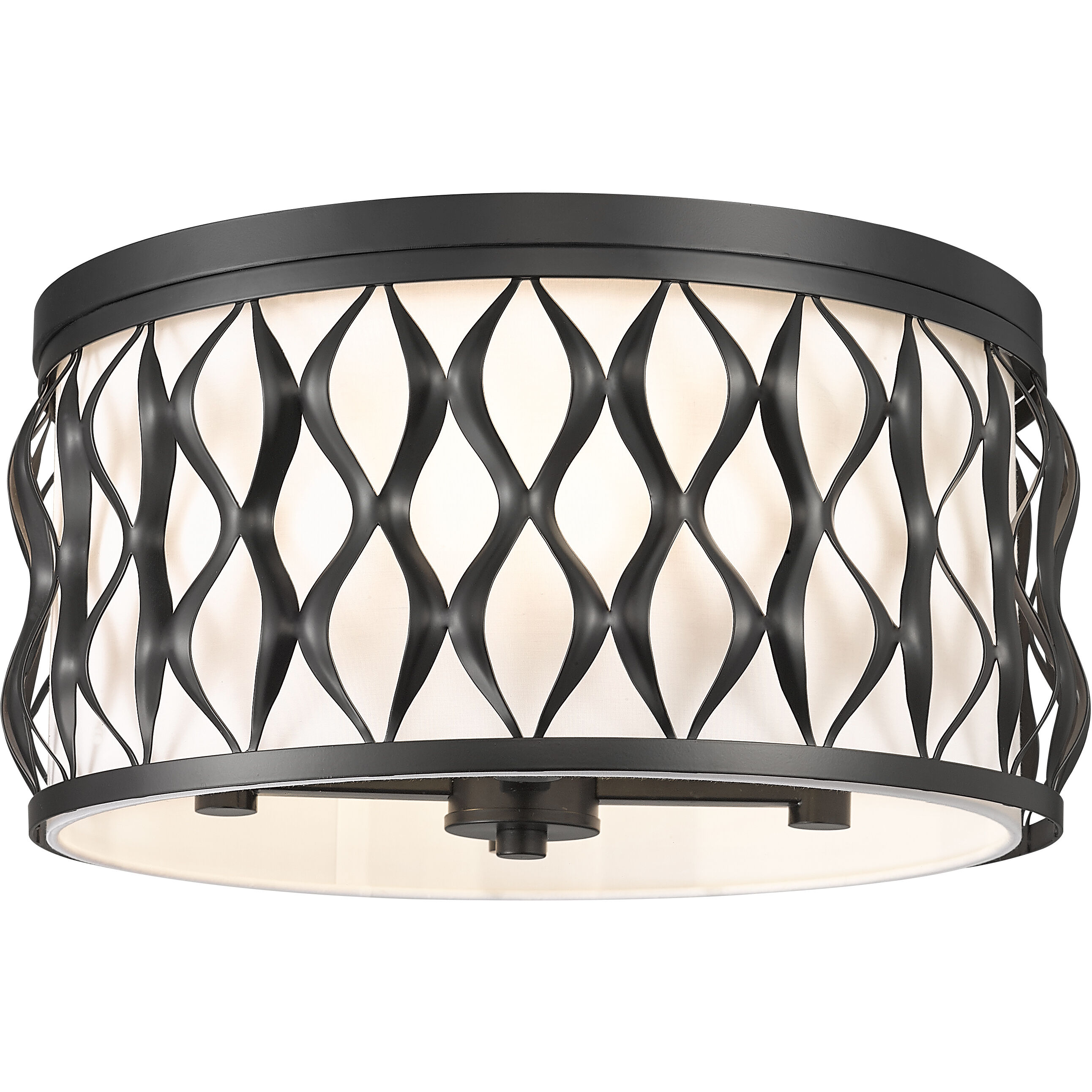 Harden 4 Light 16.25 inch Matte Black Flush mount Ceiling Light