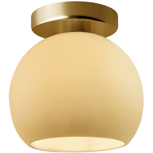 Radiance 1 Light 10 inch Muted Yellow and Matte Black Semi Flush Ceiling Light