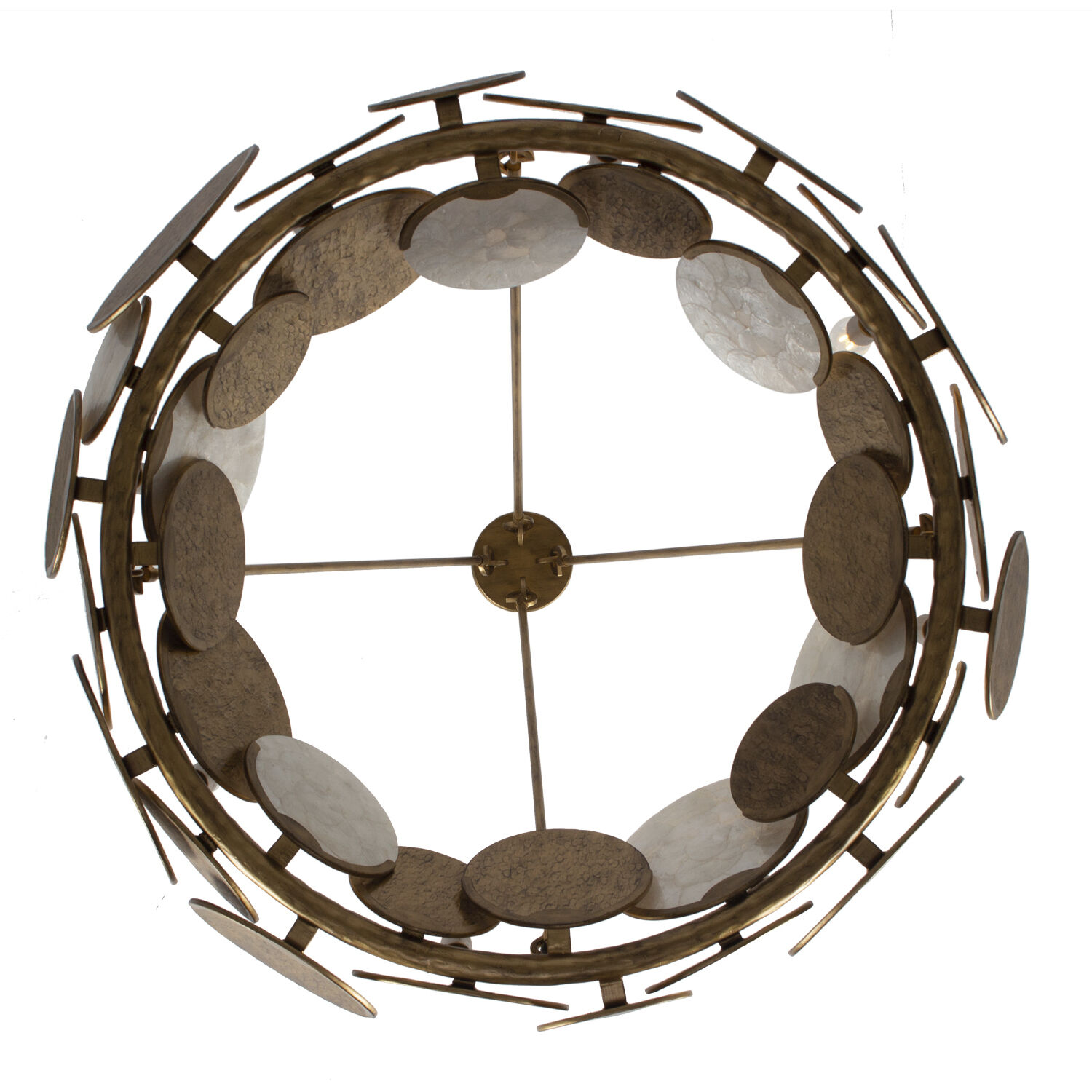 Cirque 8 Light 34 inch Rustic Gold Pendant Ceiling Light