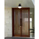 Fusion Collection 1 Light 10 inch Matte Black with Brass Ring Outdoor Semi-Flush, Ravelle Family