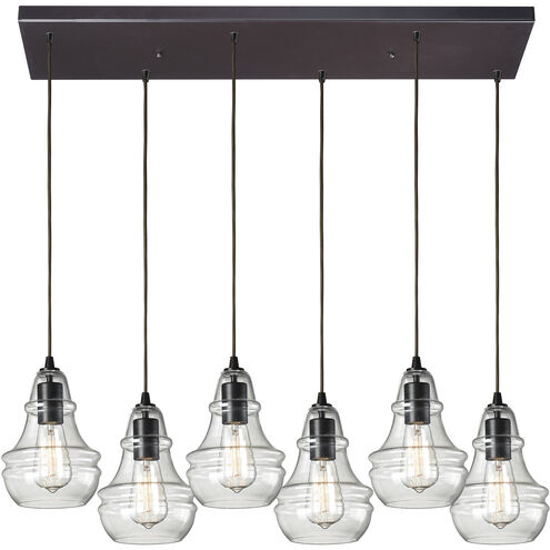 Menlow Park 6 Light 30 inch Oil Rubbed Bronze Multi Pendant Ceiling Light