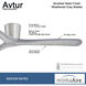 Avtur 60 inch Brushed Steel with Smoked Weather Grey Blades Flush Mount Ceiling Fan
