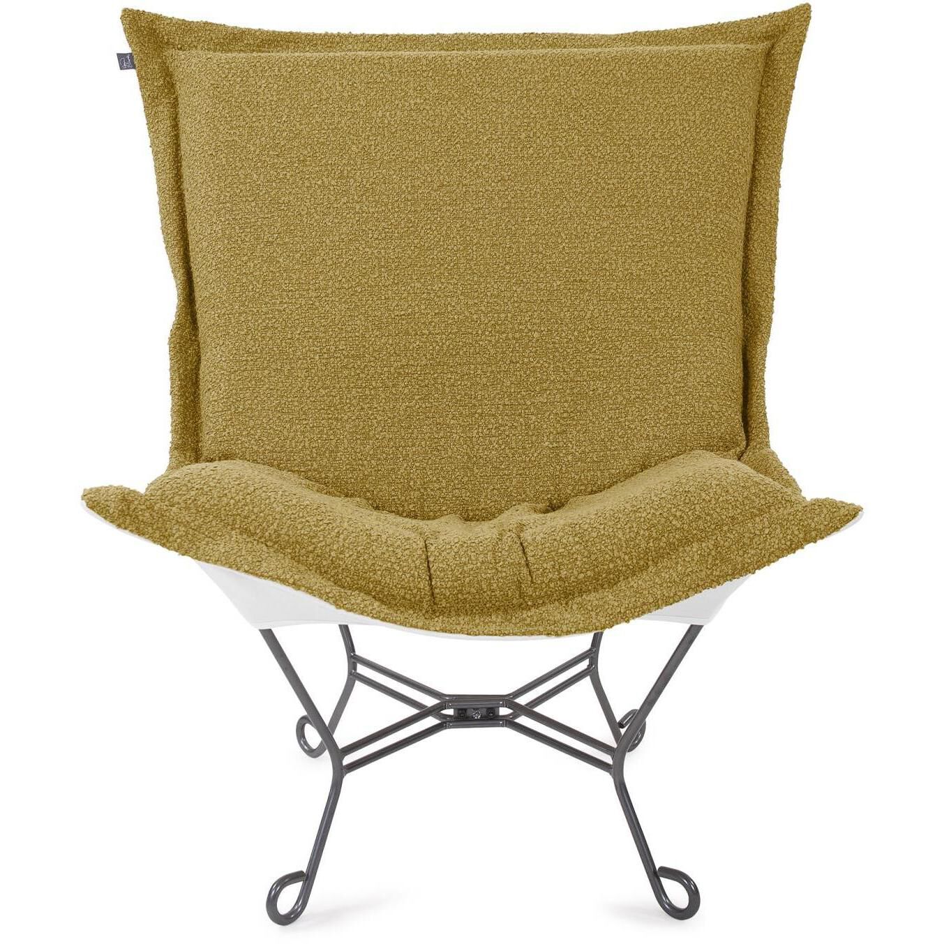 Alicante Gold Patio Scroll Puff Chair