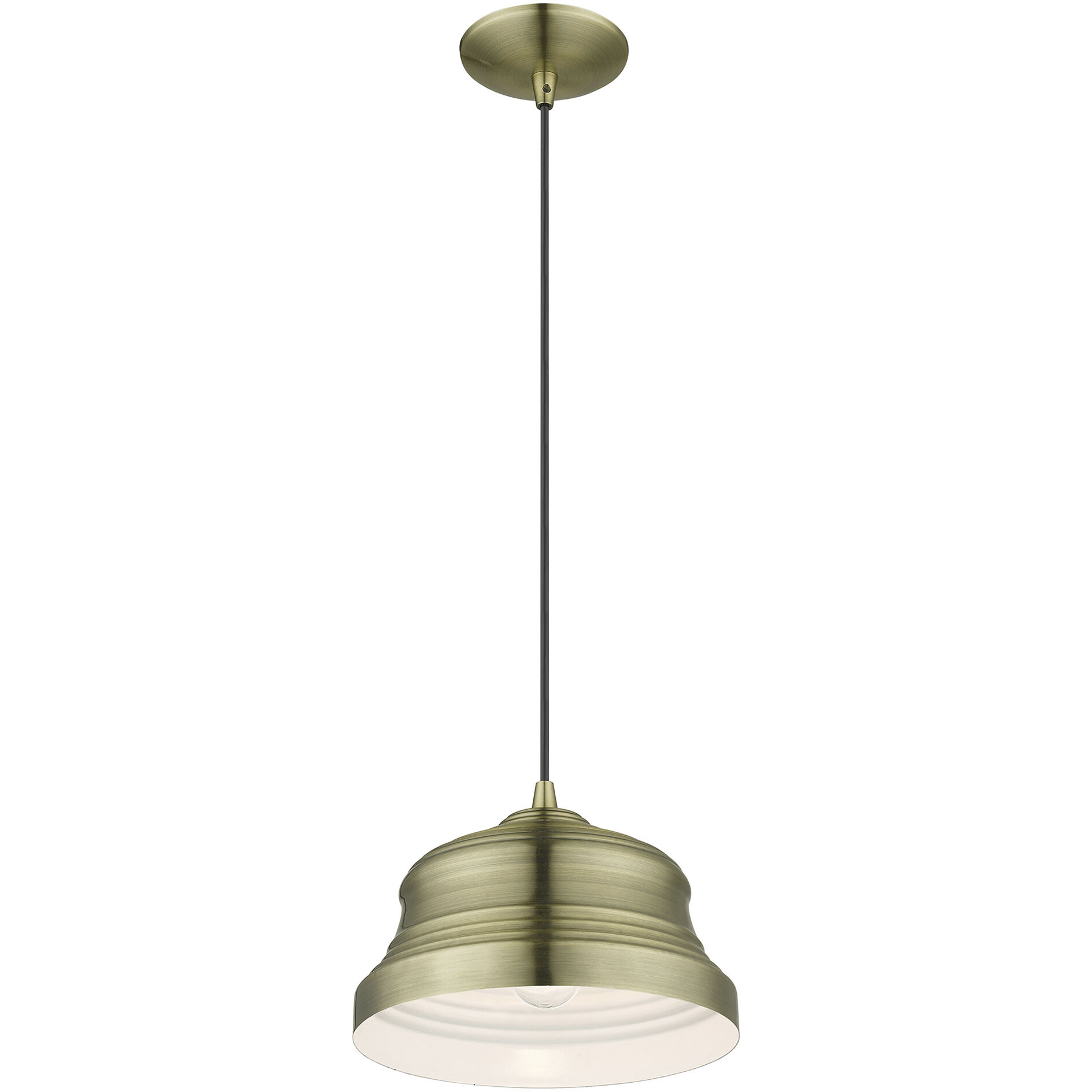Endicott 1 Light 10 inch Antique Brass Pendant Ceiling Light