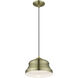 Endicott 1 Light 10 inch Antique Brass Pendant Ceiling Light