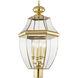Monterey 4 Light 29 inch Polished Brass Outdoor Post Top Lantern