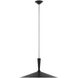 AERIN Rosetta LED 26 inch Matte Black and Polished Nickel Pendant Ceiling Light, XL