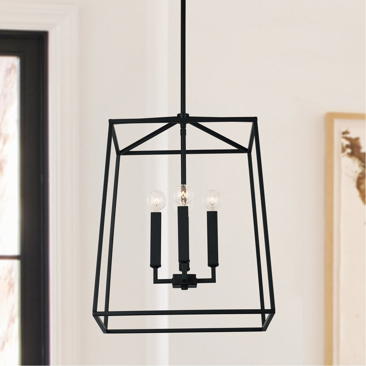 Thea 4 Light 16 inch Matte Black Foyer Ceiling Light