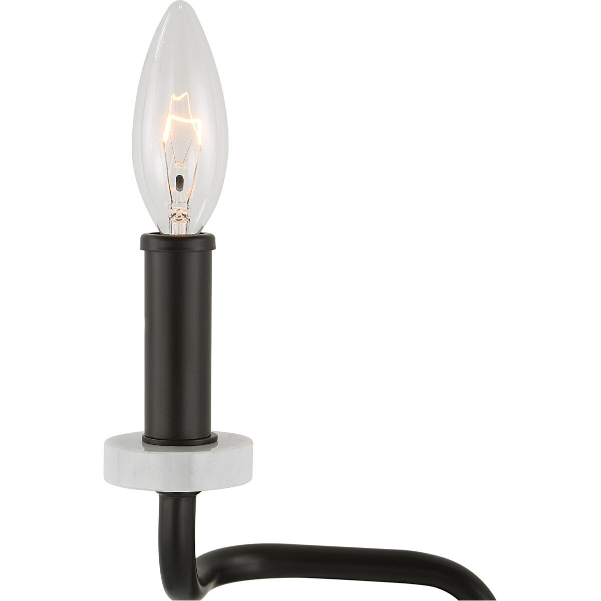 Ebony Elegance 2 Light 12 inch Matte Black and White Marble Sconce Wall Light