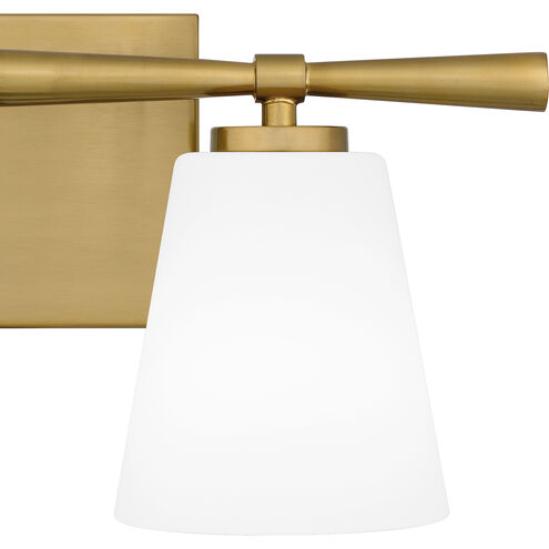 Brindley 2 Light 16 inch Aged Brass Bath Light Wall Light