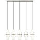 Cayden 5 Light 42 inch Brushed Nickel Linear Chandelier Ceiling Light