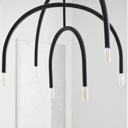 Drew & Jonathan Hadden 6 Light 36 inch Midnight Black Chandelier Ceiling Light