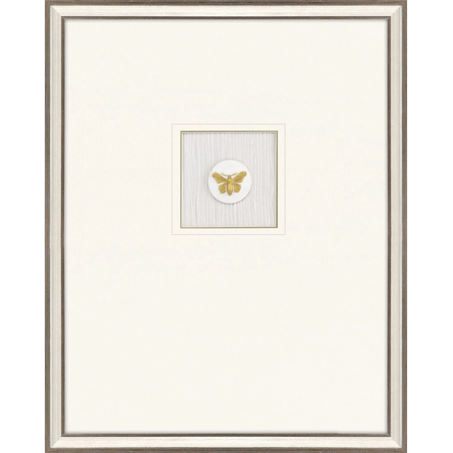 Beetle Intaglio Bumblebee Intaglio Butterfly Intaglio Dragonfly Intaglio Metallic and White Framed Art