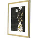 Golden Vase Black and White and Metallic Framed Art