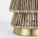 Chapman & Myers Antigua 29.25 inch 15 watt Natural Abaca and Antique-Burnished Brass Layered Table Lamp Portable Light