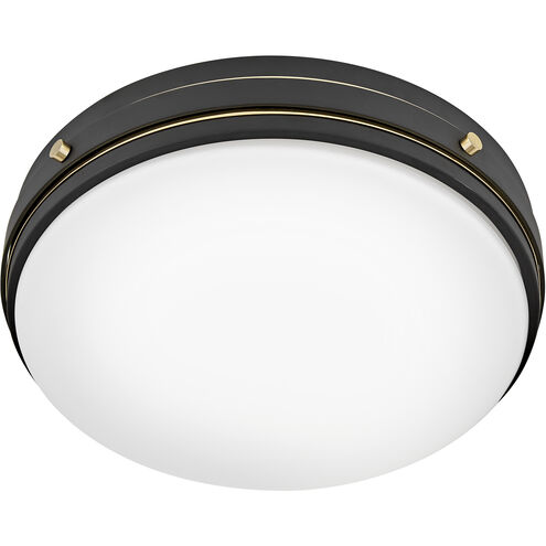 Oliver LED 15.75 inch Dark Matte Grey with Bright Brass Indoor Flush Mount Ceiling Light