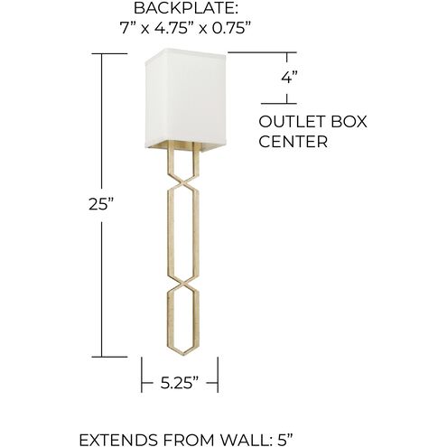 Opal 1 Light 5.25 inch Winter Gold Sconce Wall Light