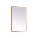 Pier 30 X 18 inch Brass LED Mirror