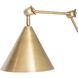 Zig-Zag 1 Light 8.25 inch Natural Brass Wall Sconce Wall Light, Task