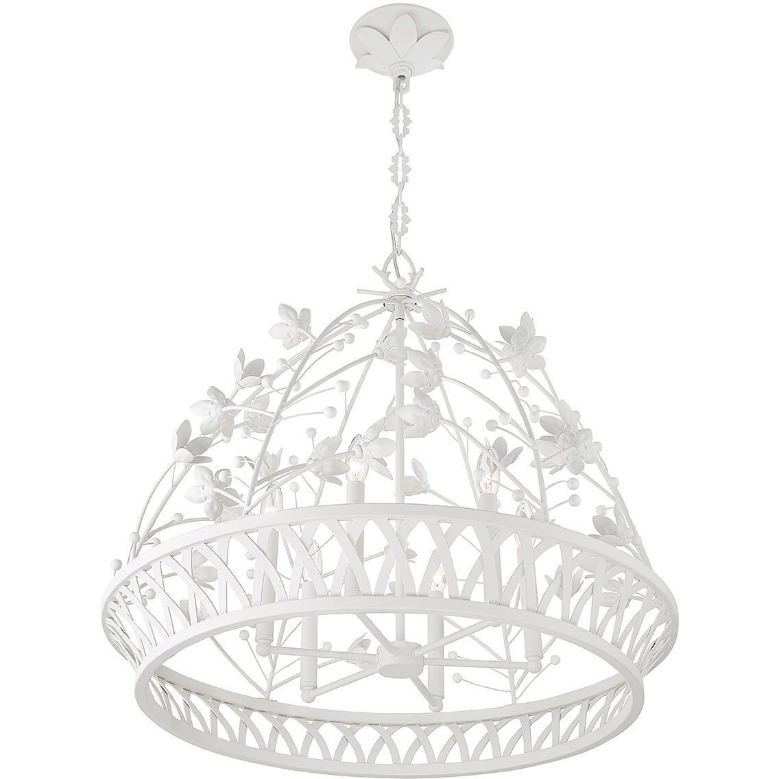 Oakmont 6 Light 29 inch Bisque White Pendant Ceiling Light